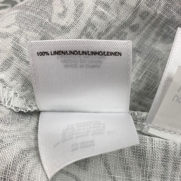 JONES Ny Gray Paisley Floral Lace Blouse 0x - Picture 11 of 12